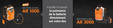 Batteries à dos AR 1000 et AR 3000