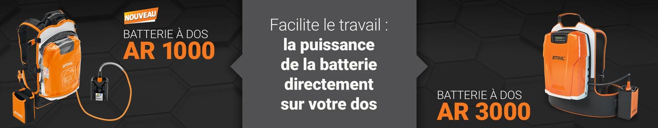 Batteries à dos AR 1000 et AR 3000