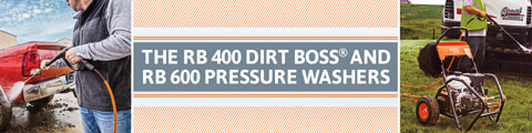 RB 400 Dirt Boss<sup>®</sup> & RB 600 Pressure Washers